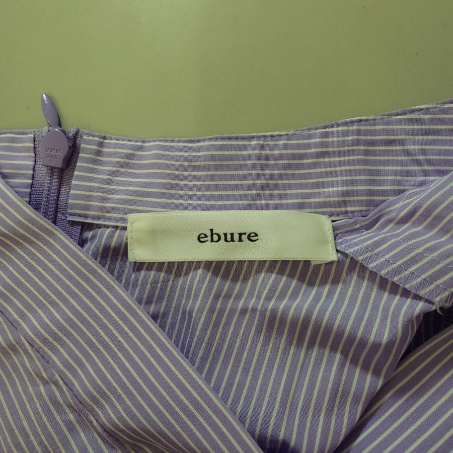 ebure 美品 24SS ebure エブール カラーストライプ シャツワンピース