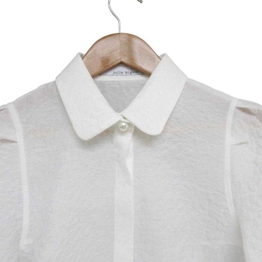 未使用級 ジョリーミニョン パール付きパフブラウス 36 新作✨️ 未使用級 ジョリーミニョン パール付きパフブラウス 36 新作