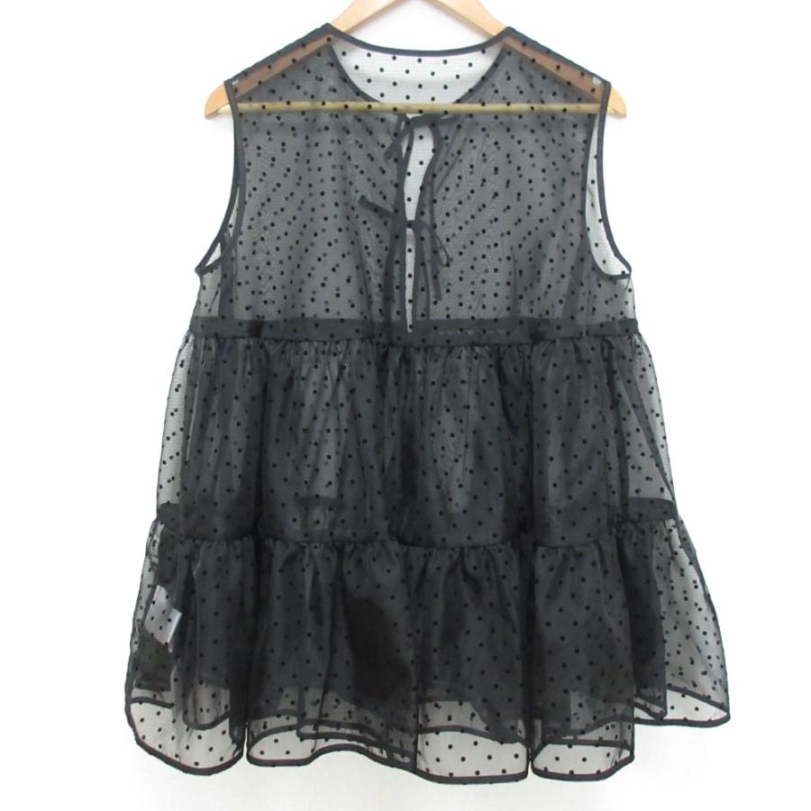 Yori 未使用 24SS yori ヨリ ドットフロッキーティアードジレ YR21 