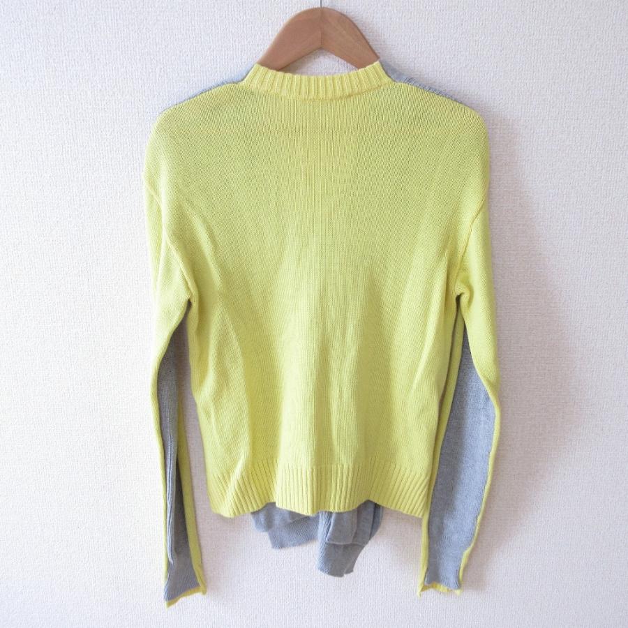 sacai luck（サカイラック） 美品 バイカラー Vネック ドッキング  