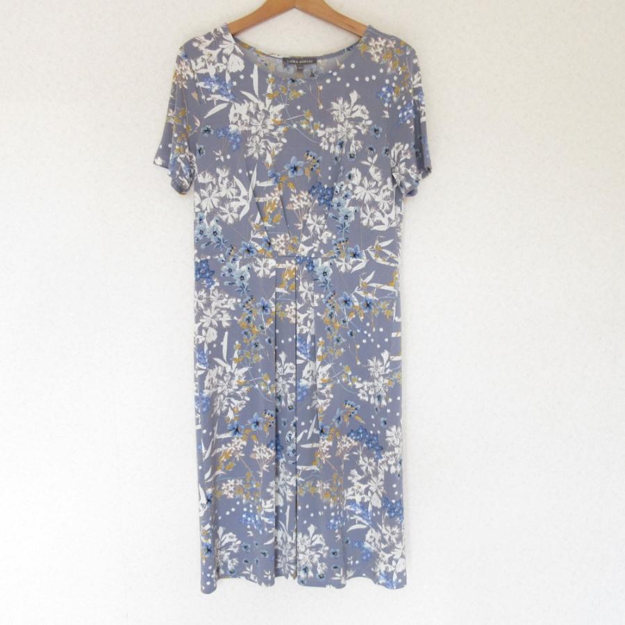 LAURA ASHLEY（ローラアシュレイ） 美品 半袖 ストレッチ フラワー