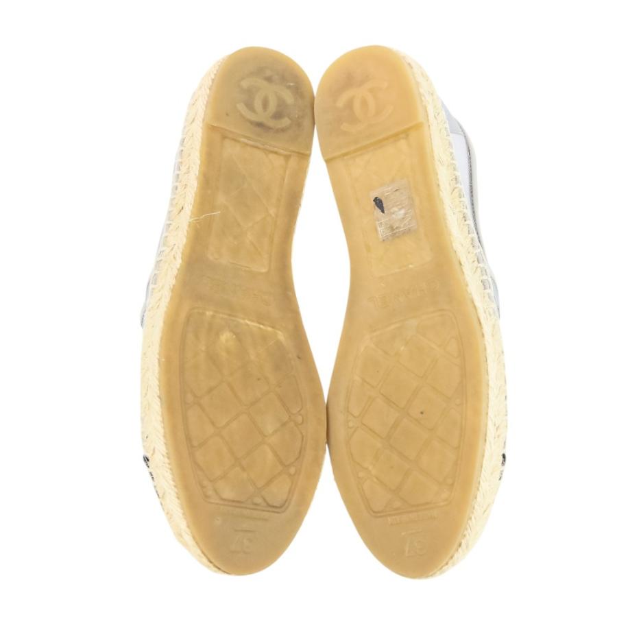 美品 シャネル ツイード エスパドリーユ スリッポン スニーカー CHANEL CHANEL（シャネル） 美品 ココマーク メッシュ エスパドリーユ