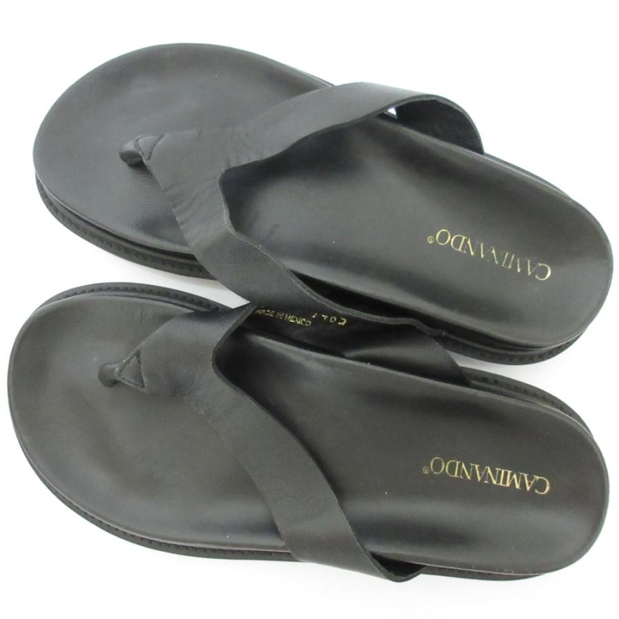 CAMINANDO（カミナンド） 美品 THONG SLIDES レザー トングサンダル