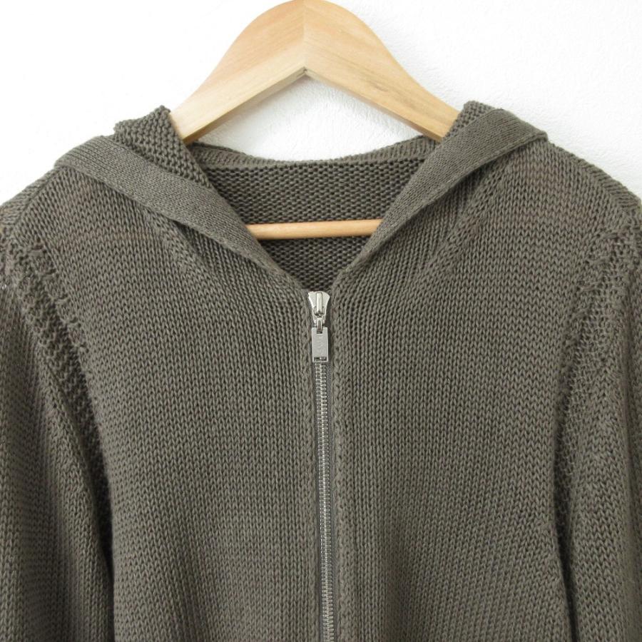 FOXEY（フォクシー） 良品 Knit Parka Earth Tone リネン100％ ジップ