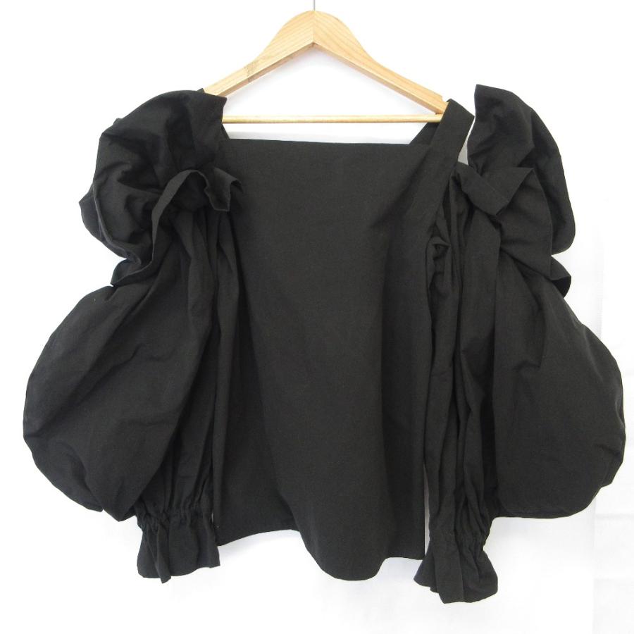 美品 24SS RIKO Tokyo リコ Bouquet tops オフショルダー ブーケブラウス R241FB001 サイズF ブラック レディース 古着 中古 USED RICO 美品 24SS RIKO Tokyo リコ Bouquet tops オフショルダー ブーケ