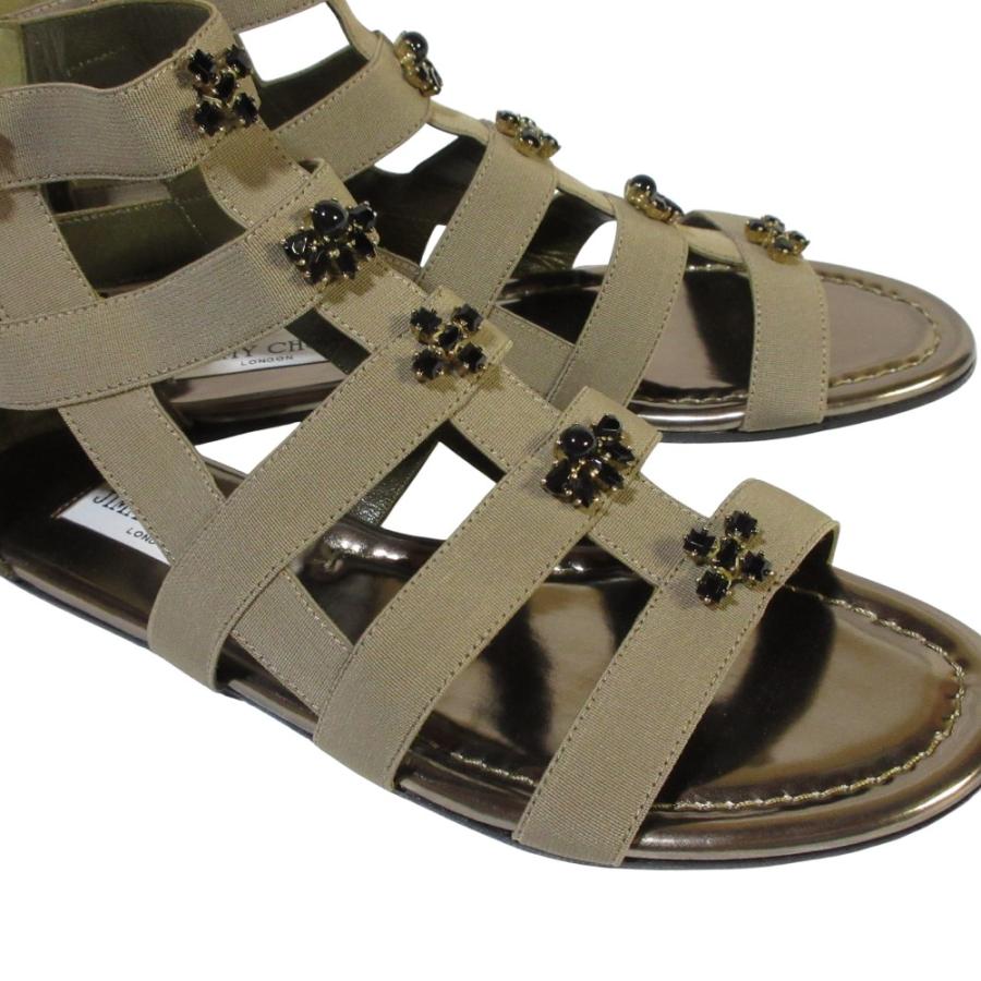 早い者勝ちセールJIMMY CHOO ビジュー フラットサンダル JIMMY CHOO（ジミーチュウ） 新品同様 WAIVER FLAT ビジュー