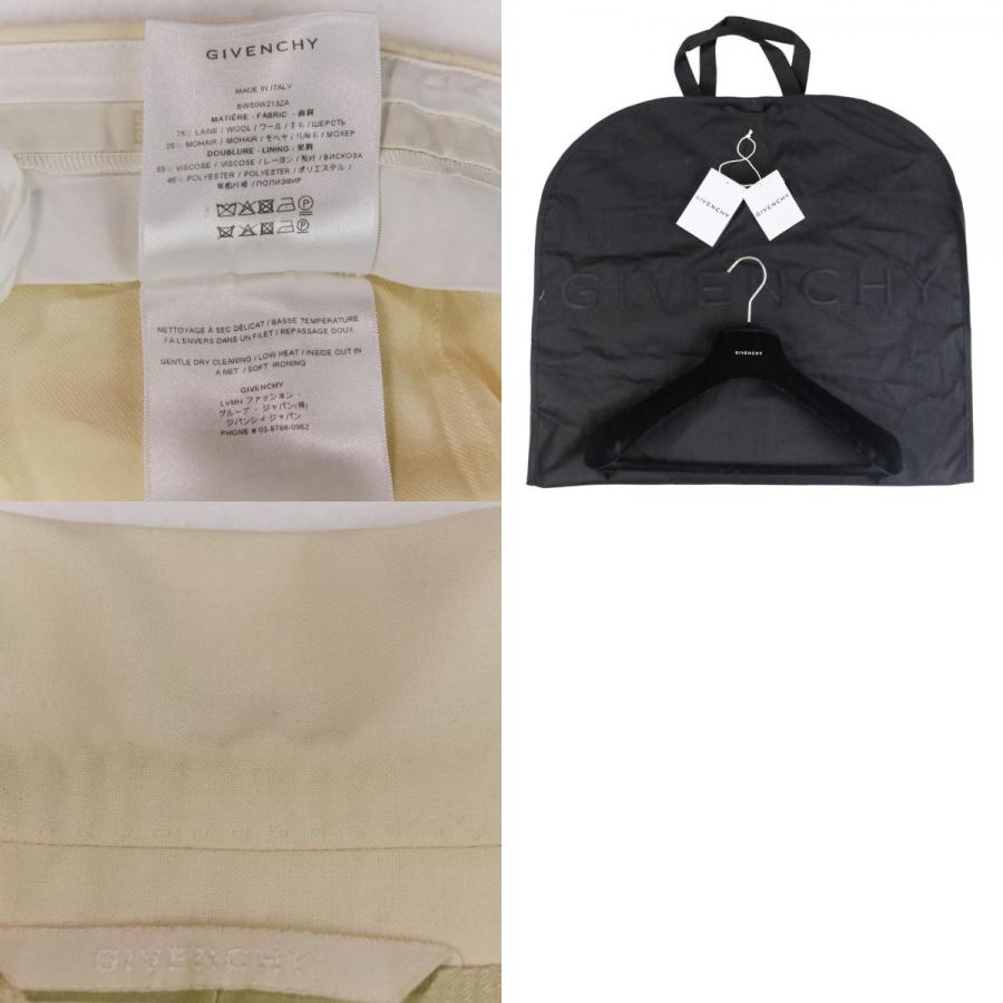 美品 GIVENCHY ジバンシィ Uロック シングルジャケット パンツ スーツ セットアップ サイズ34 アイボリー レディース 古着 中古 USED GIVENCHY（ジバンシィ） 美品 Uロック シングルジャケット パンツ