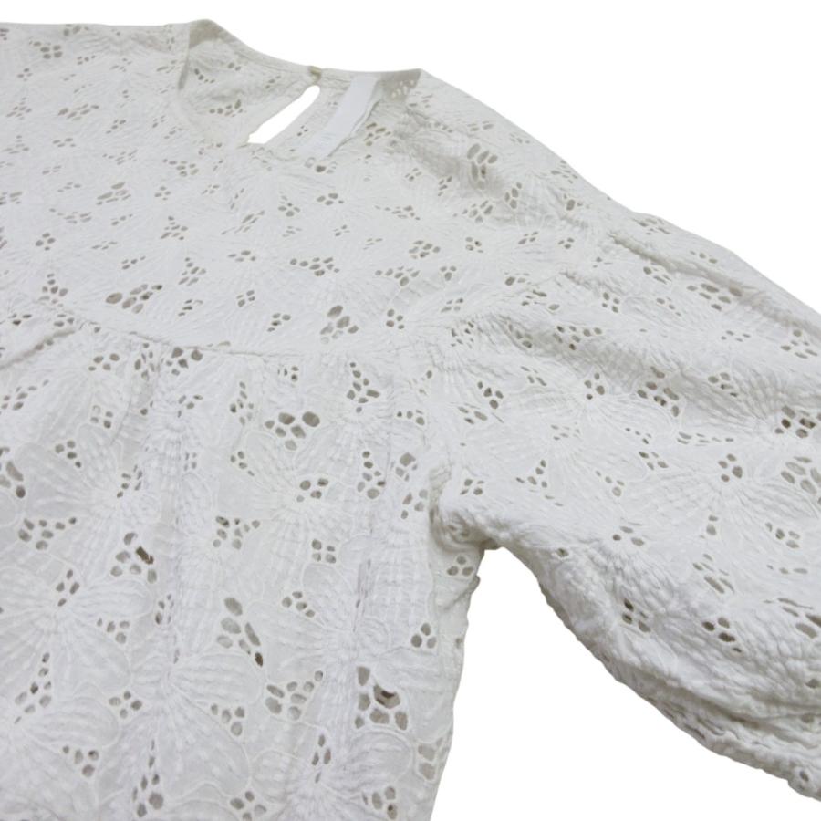 merlette（マーレット） 美品 MARTEL パフスリーブ かぎ編み レース 