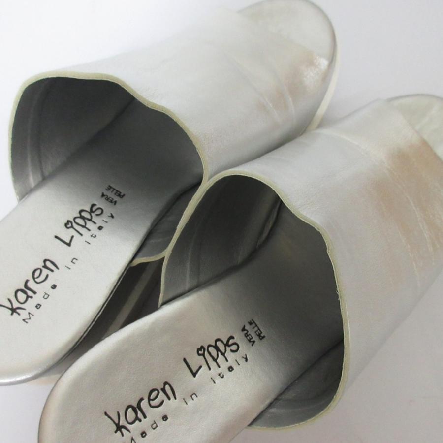 良品 23SS Karen Lipps カレンリップス レザーサンダル サイズ37 約 