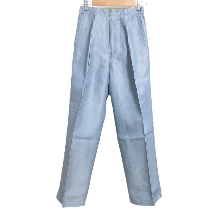 DRAWER（ドゥロワー） 美品 シルクリネン バックギャザータックパンツ