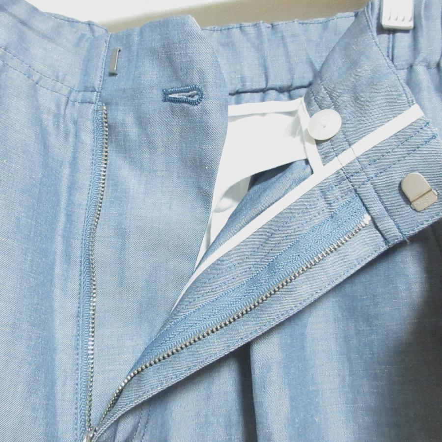 DRAWER（ドゥロワー） 美品 シルクリネン バックギャザータックパンツ