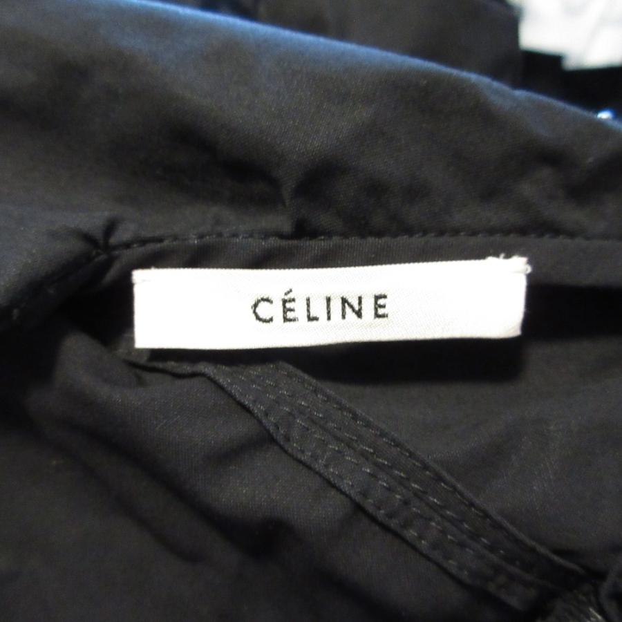 美品 CELINE セリーヌ フィービー期 ショートパフスリーブ バックファスナーブラウス カットソー 36 ブラック  レディース 古着 中古 USED CELINE（セリーヌ） 美品 フィービー期 ショートパフスリーブ バック