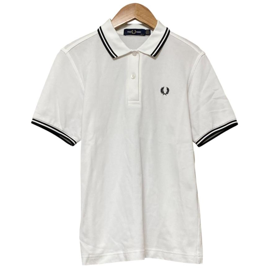 美品　FRED PERRY レディースポロシャツ　ホワイト　UK10 美品 FRED PERRY レディースポロシャツ ホワイト UK10 FRED PERRY 美品
