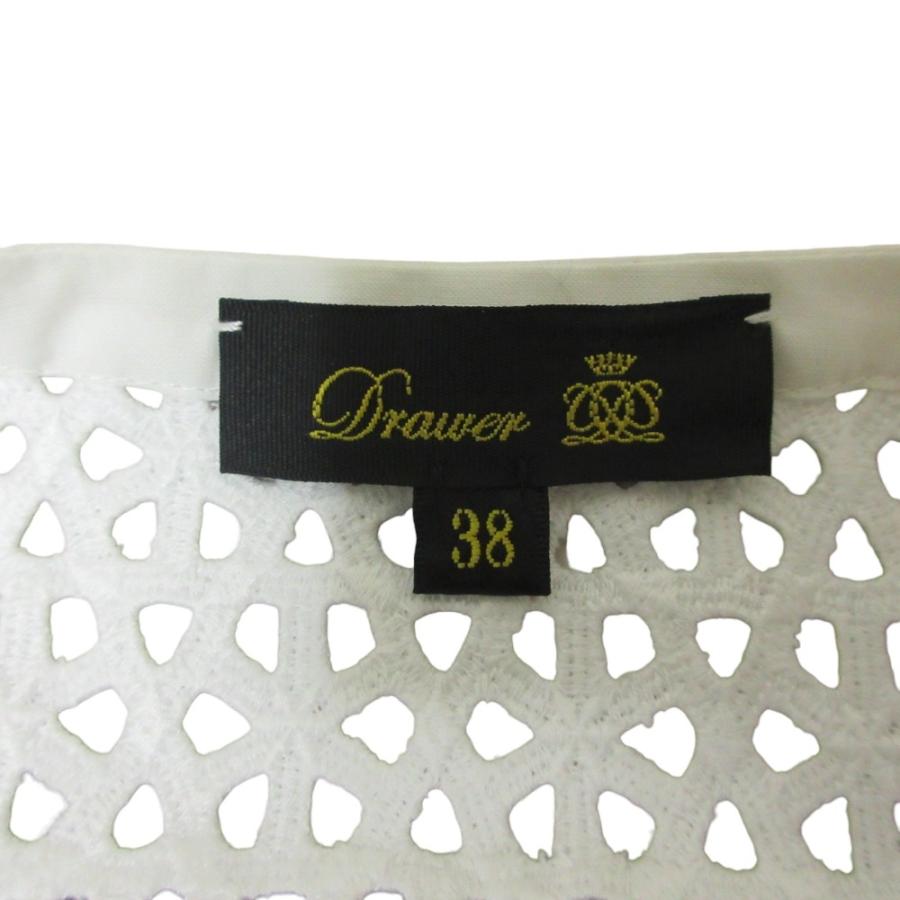 DRAWER（ドゥロワー） 良品 カットワーク レース ノーカラー 