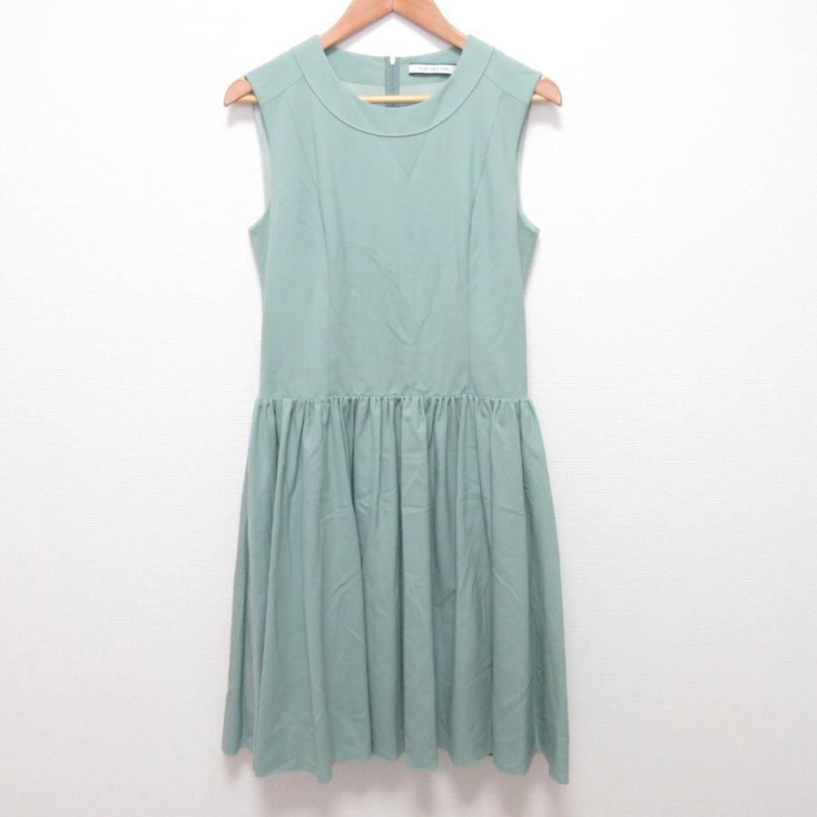 極美品◆フォクシーニューヨーク フレアワンピース サイドギャザー ミントブルー 極美品◇フォクシーニューヨーク フレアワンピース サイドギャザー