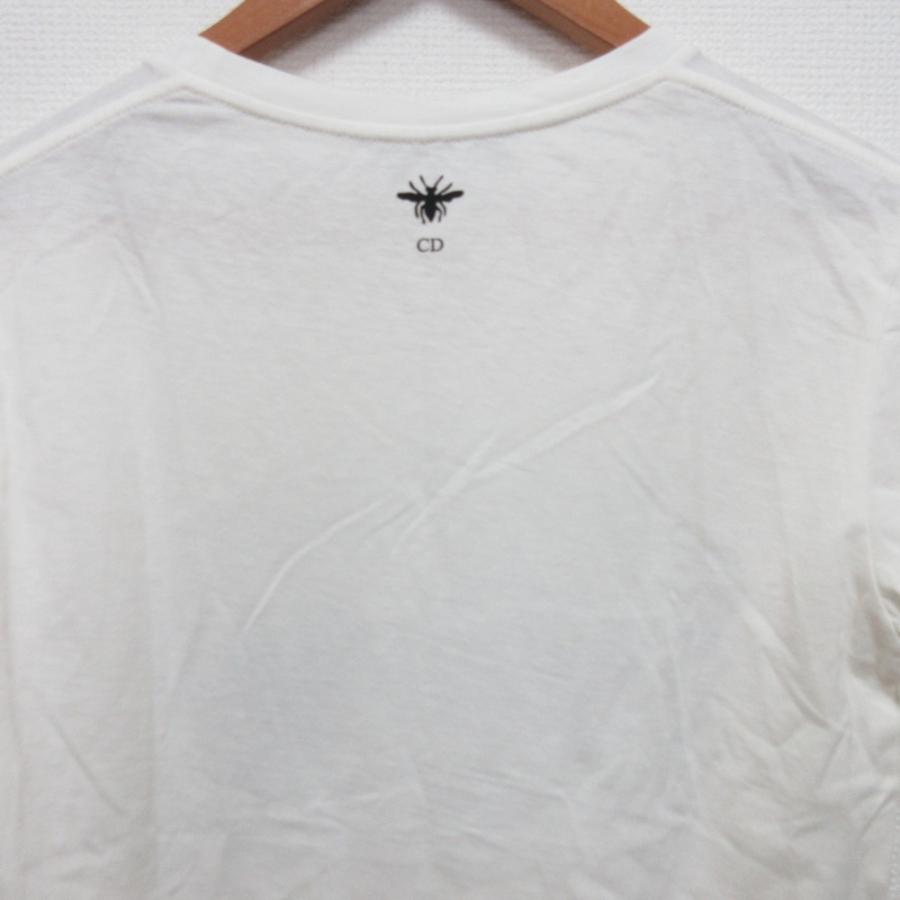 良品 22SS Christian Dior クリスチャンディオール ロゴ×バードプリント Tシャツ カットソー 243T09GE459 サイズS ホワイト レディース 古着 中古 USED Christian Dior（クリスチャン・ディオール） 良品 22SS Christian