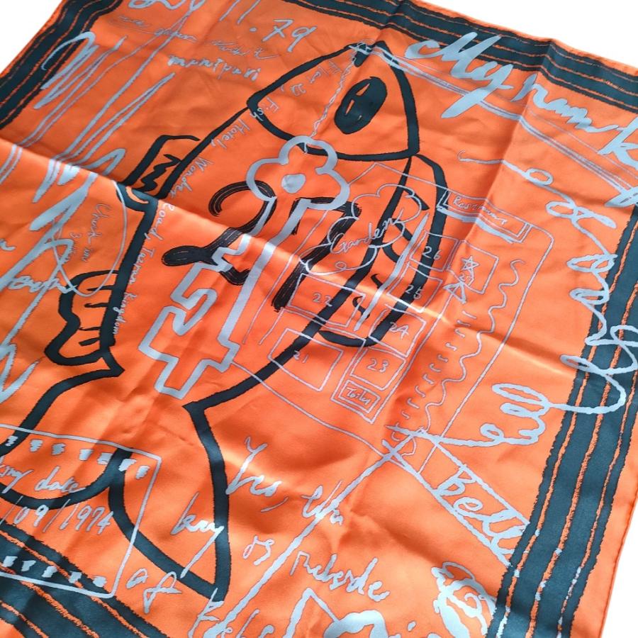 manipuri（マニプリ） 良品 65フィッシュ シルク100％ 大判 バンダナ