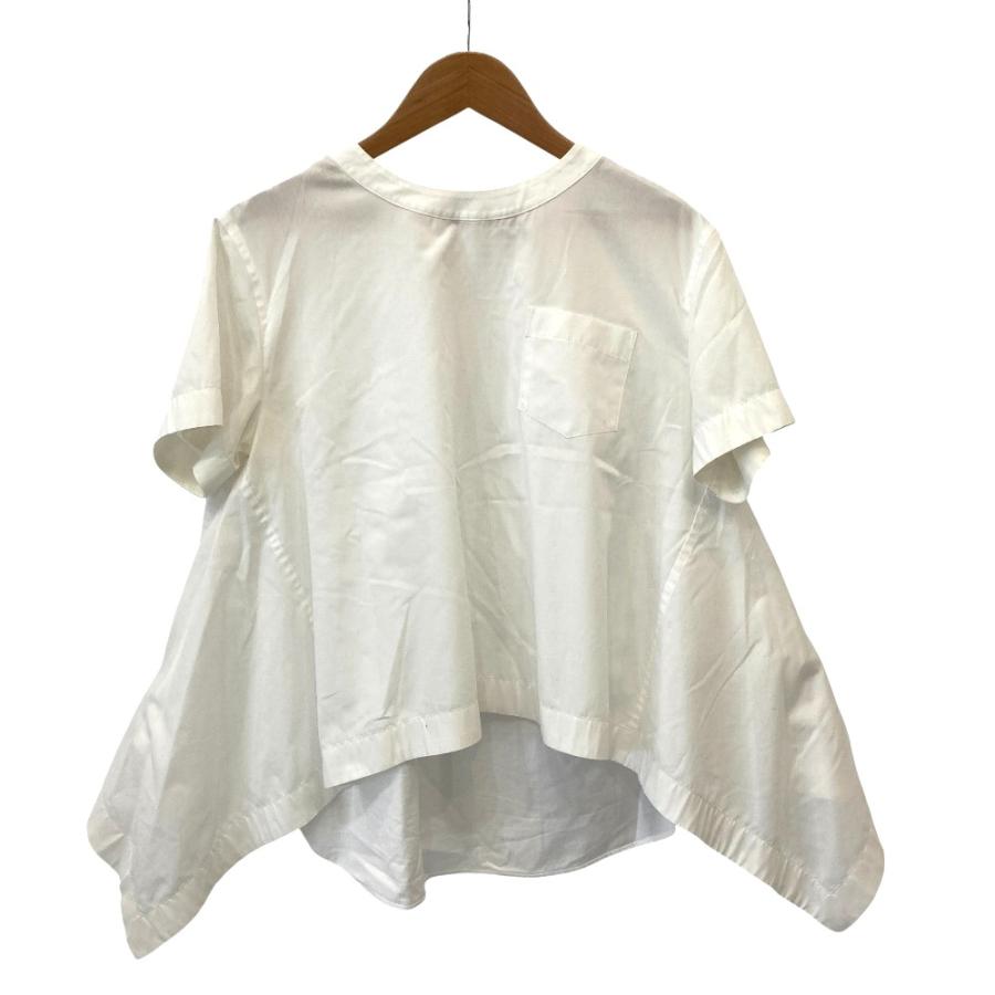 良品 sacai サカイ Flare T-shirt ショートスリーブ フレアTシャツ カットソー 20-04886 サイズ1 ホワイト レディース 古着 中古 USED sacai（サカイ） 良品 Flare T-shirt ショートスリーブ フレアTシャツ