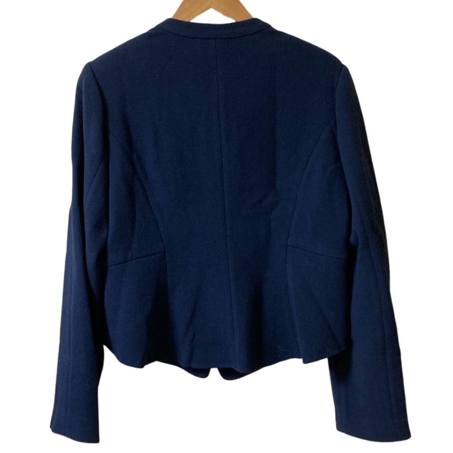 ヴィンテージ⭐︎アルマーニ コレッツィオーニ セットアップ　スカートスーツ濃紺40 ARMANI COLLEZIONI 新品同様 アルマーニコレッツォーニ ノーカラー