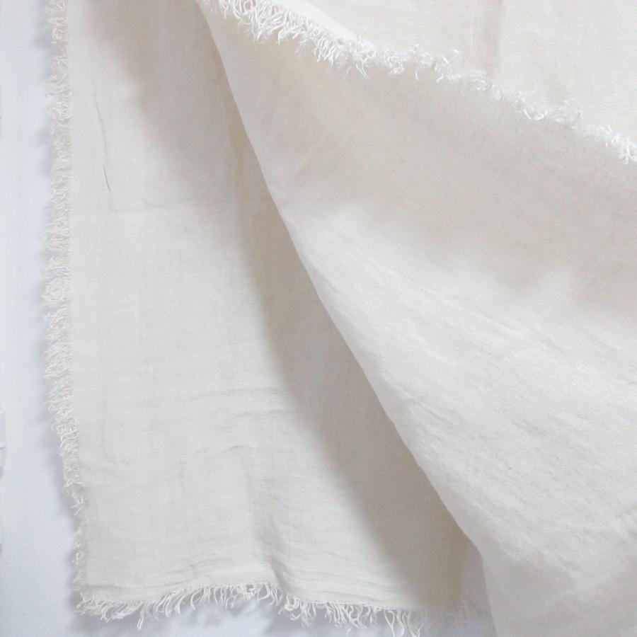 ASAUCE MELER（アソースメレ） 美品 リネン100％ 大判フリンジストール