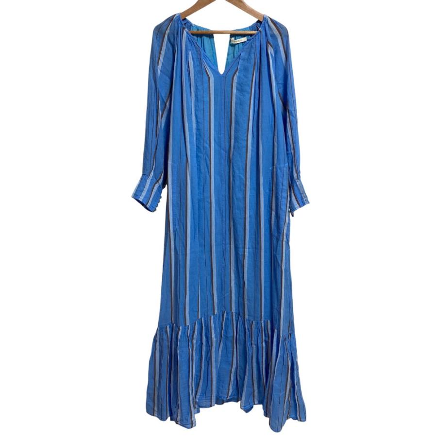 NE QUITTEZ PAS!（ヌキテパ） 美品 Cotton Voile Stripe Gather Neck 