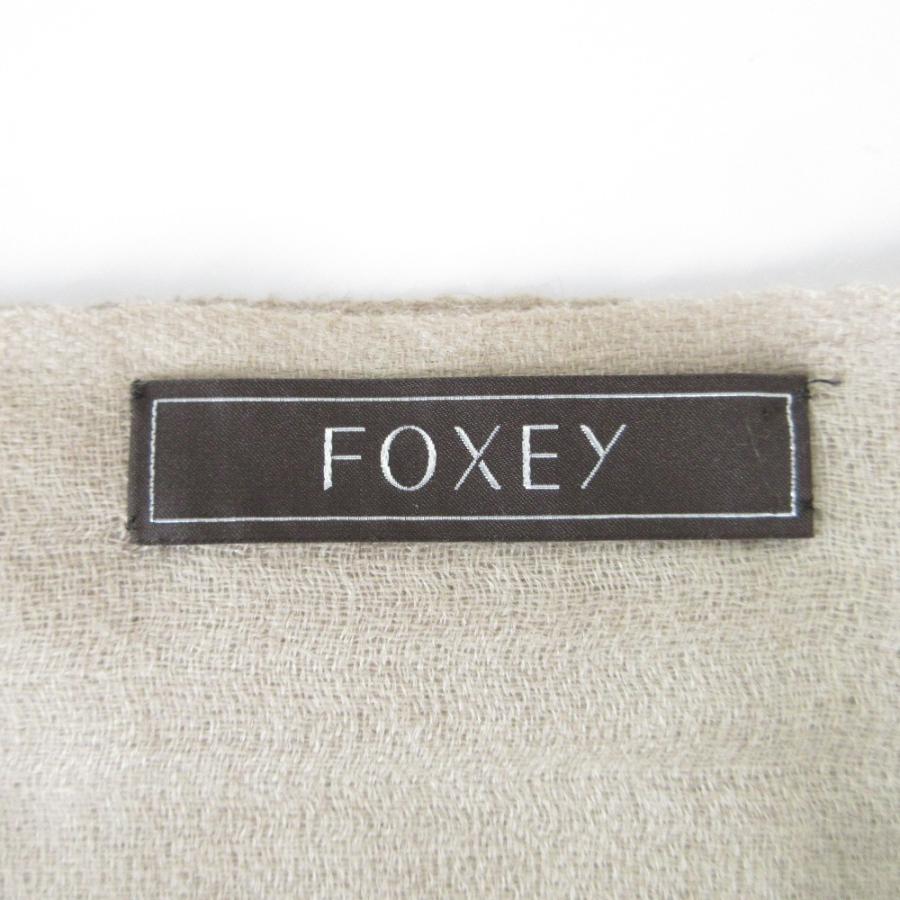 美品 FOXEY フォクシー カシミヤ シルク 大判ストール ショール ベージュ レディース 古着 中古 USED FOXEY（フォクシー） 美品 カシミヤ シルク 大判ストール ショール