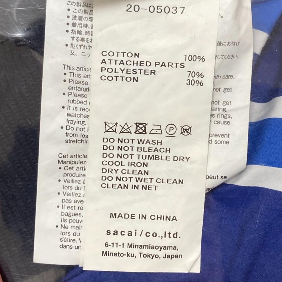 sacai（サカイ） 美品 バックプリーツ コットンポプリン ドッキング