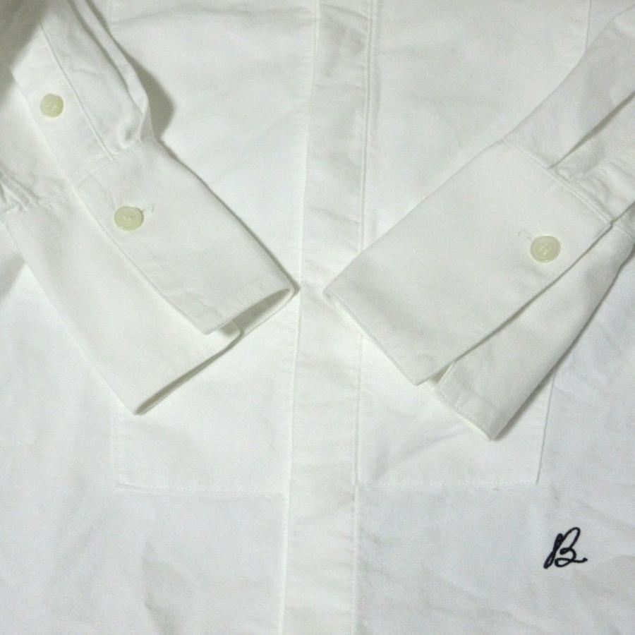 マディソンブルーノーカラーオックスフォードシャツ白ホワイト01 良品 マディソンブルー NO COLLAR LONG SH OX ノーカラー