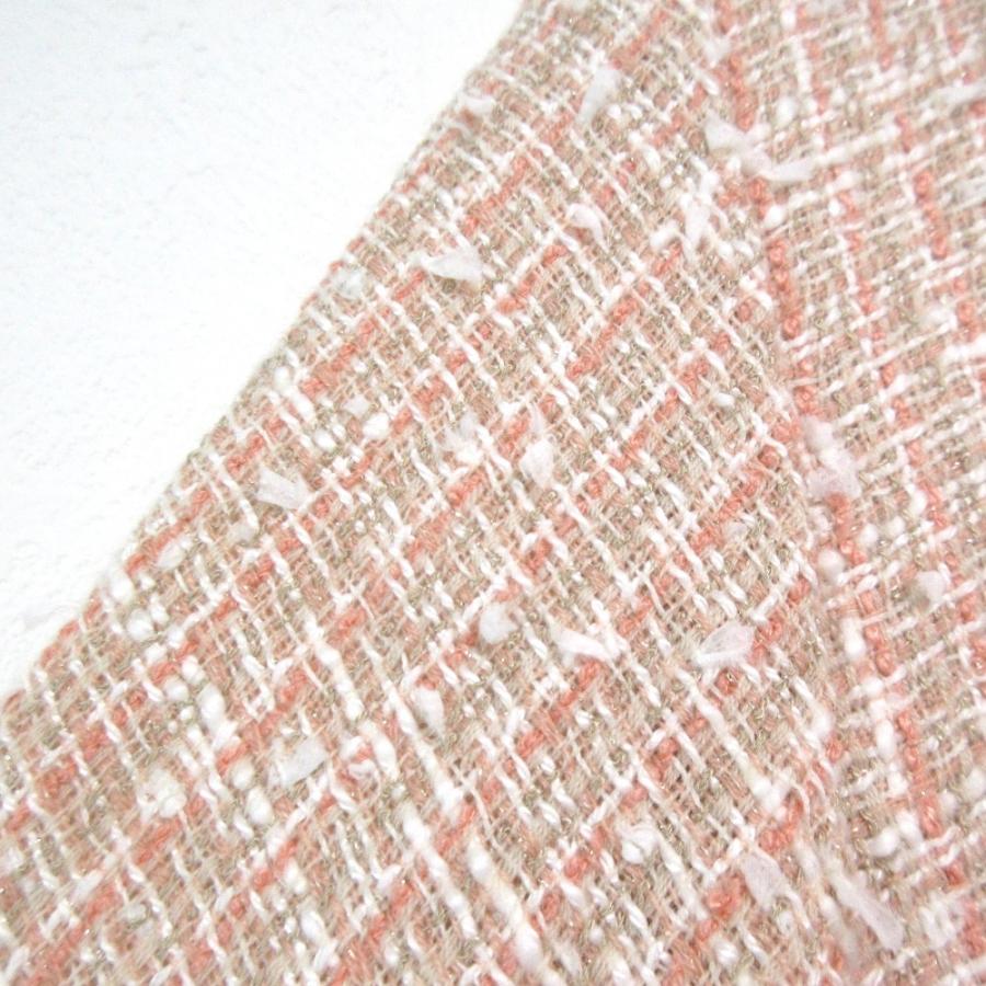 Yori 美品 23SS yori ヨリ ミックスツイードジャケット サイズF ピンク