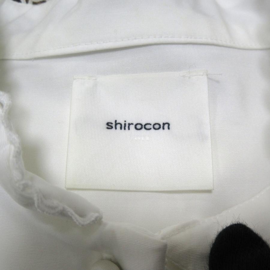 shirocon シロコン パフスリーブボザムブラウス サイズ36 ホワイト