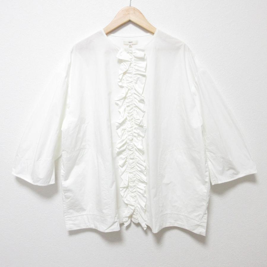 yori フリルライトブルゾン 38 新品　ヨリ　ブラウス Yori 良品 ヨリ フリル ライトブルゾン ブラウス シャツ サイズ38