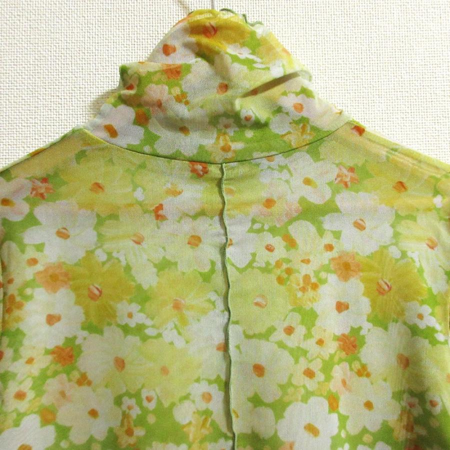 美品 POPPY ポピー フラワー シースルートップス カットソー サイズF