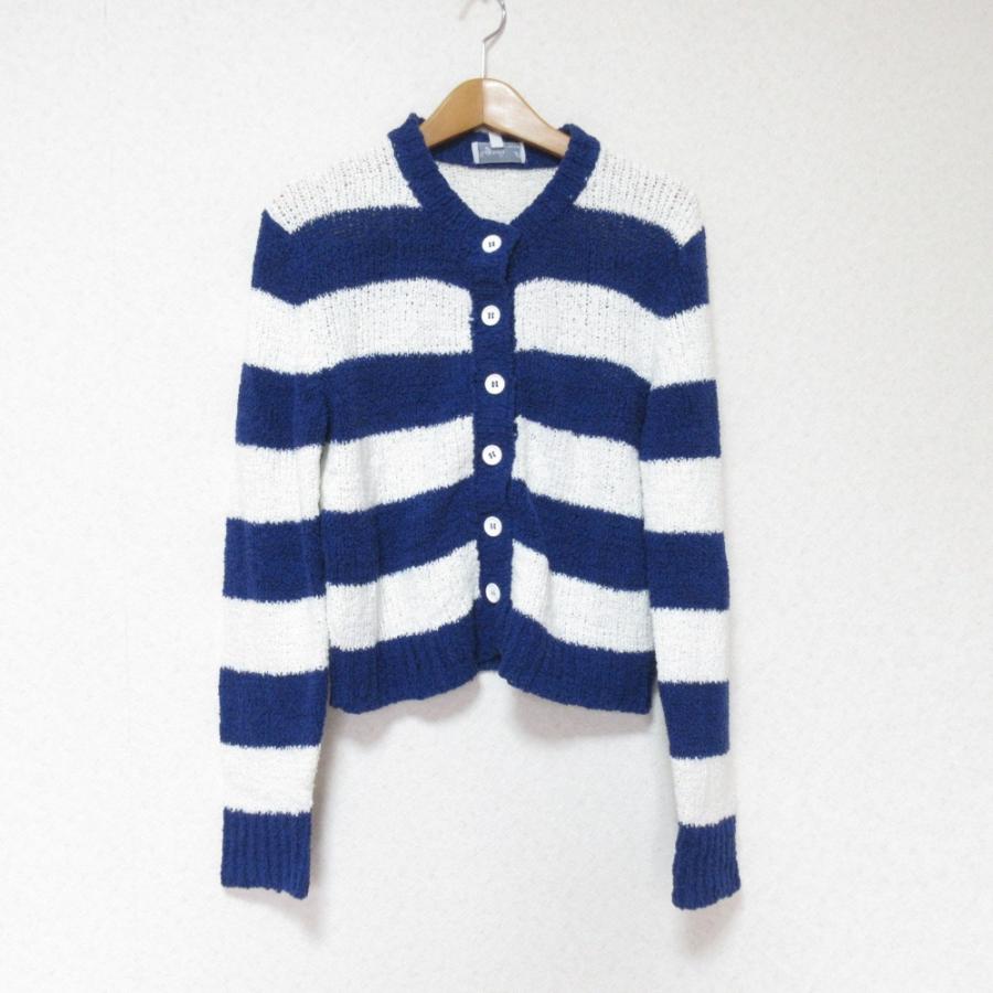 agnes b.（アニエスベー） 美品 agns b. ボーダー ニット カーディガン