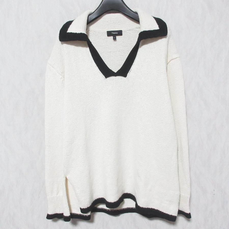 セオリー 24SS WAVE BOUCLE OW LS PULLOVER ニット セオリー Theory ニット WAVE BOUCLE OW LS PULLOVE （オフホワイト