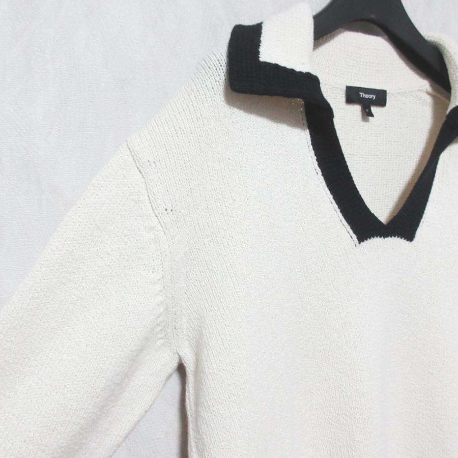 セオリー 24SS WAVE BOUCLE OW LS PULLOVER ニット セオリー Theory ニット WAVE BOUCLE OW LS PULLOVE （オフホワイト