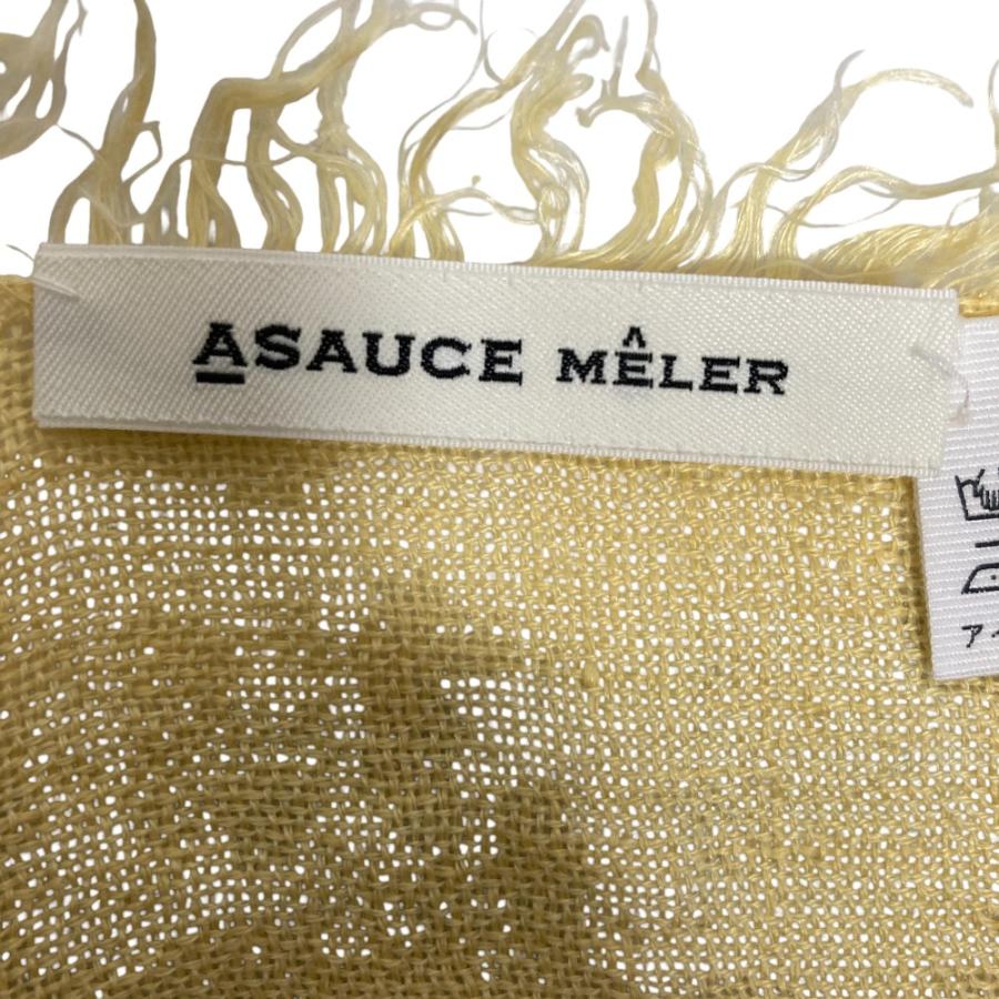 ASAUCE MELER（アソースメレ） 美品 リネン 大判ストール ショール