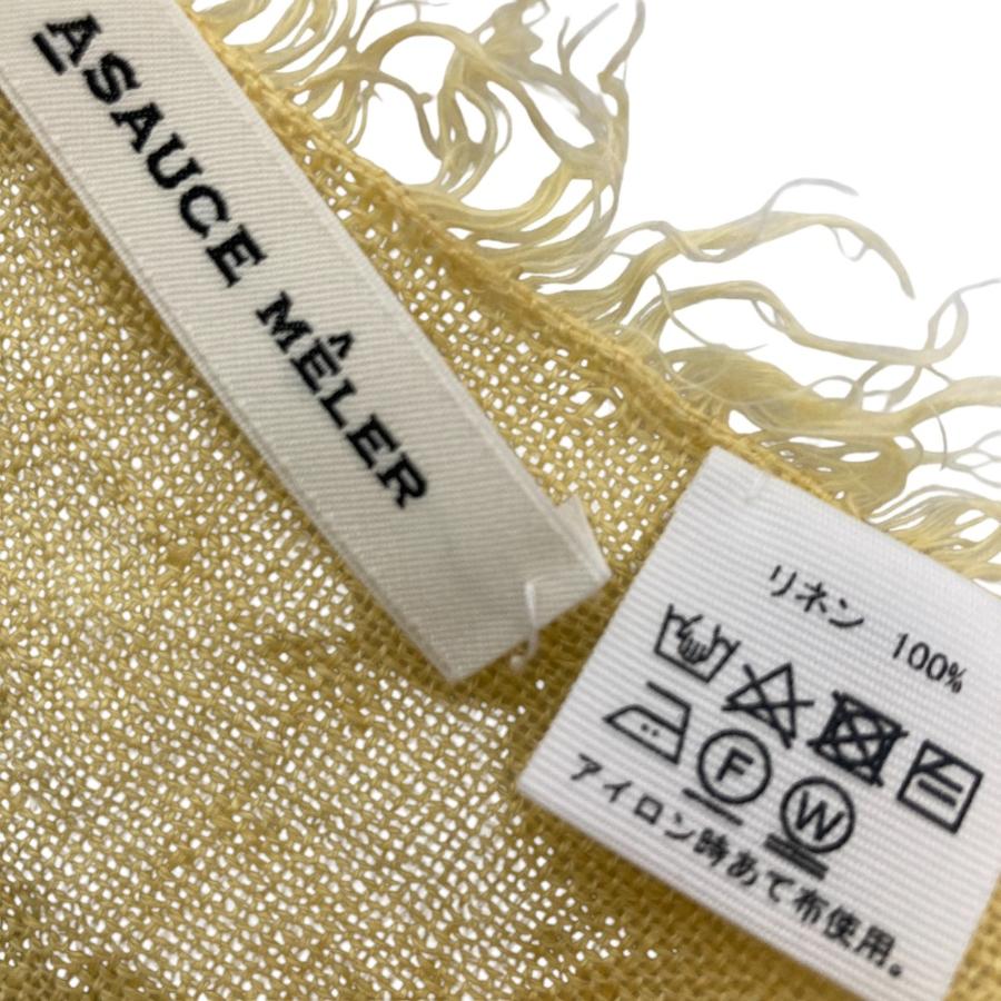 ASAUCE MELER（アソースメレ） 美品 リネン 大判ストール ショール