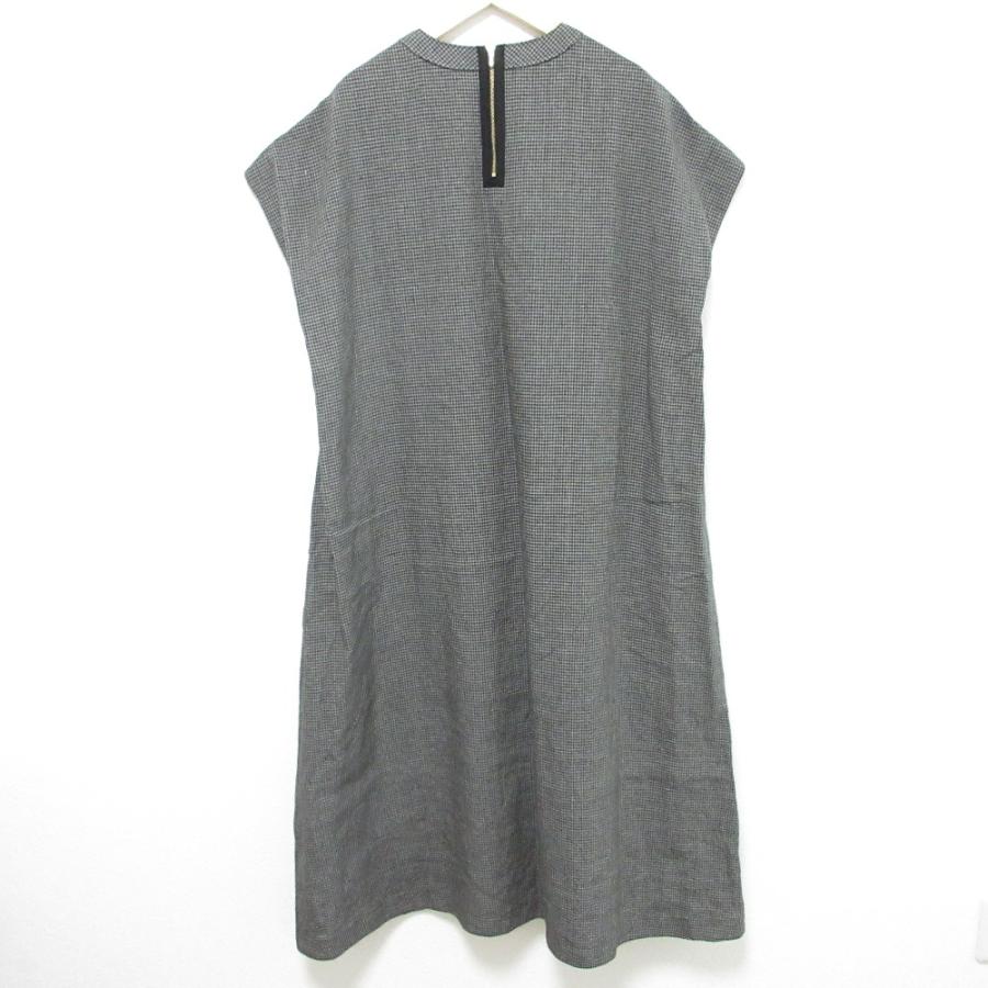24SS Drawer M.SUMMER2 リネンチェック ワンピース DRAWER（ドゥロワー） 美品 24SS Drawer M.SUMMER2 チェック フレンチ
