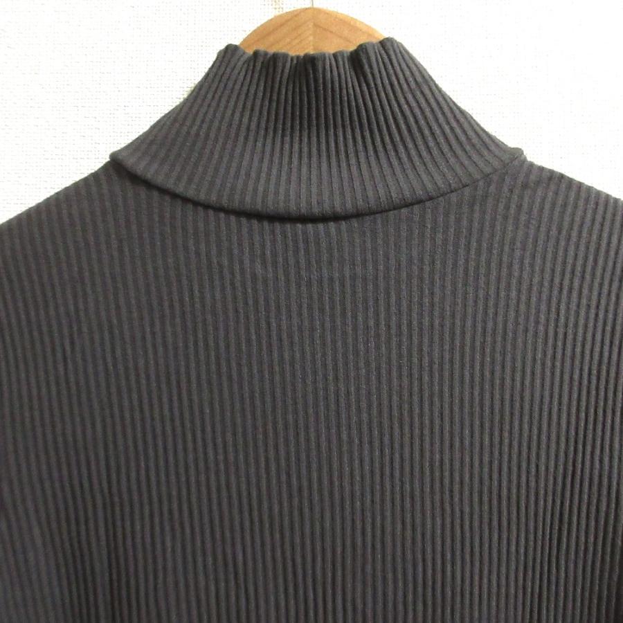良品 CHANEL シャネル パール装飾 リブニットカットソー P54332 サイズ36 グレー レディース 古着 中古 USED CHANEL - 良品 CHANEL シャネル パール装飾 リブニットカットソー
