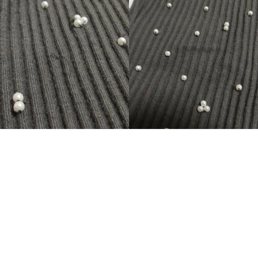 CHANEL（シャネル） 良品 パール装飾 リブニットカットソー P54332 