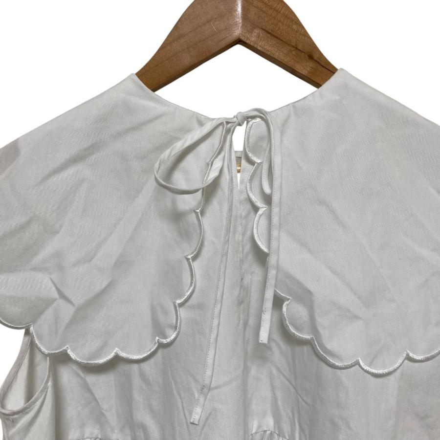 Yori 美品 23SS yori ヨリ スカラップカラーティアードブラウス 