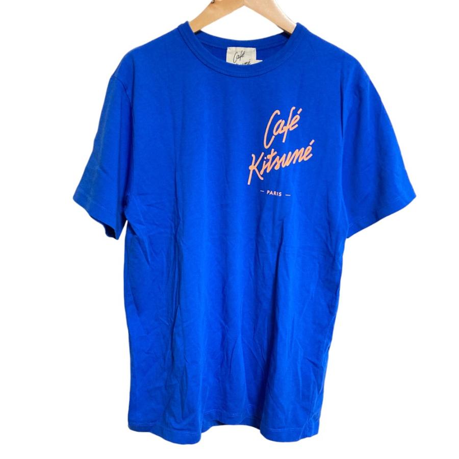 【SALE中】MAISON KITSUNE CAFE シャツ XL 未使用 MAISON KITSUNE（メゾン キツネ） 美品 Cafe Kitsune ロゴプリント T