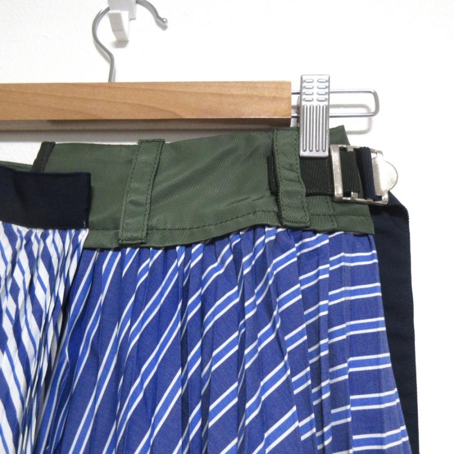 sacai（サカイ） 美品 Cotton Poplin Pleated Skirt シンメトリー