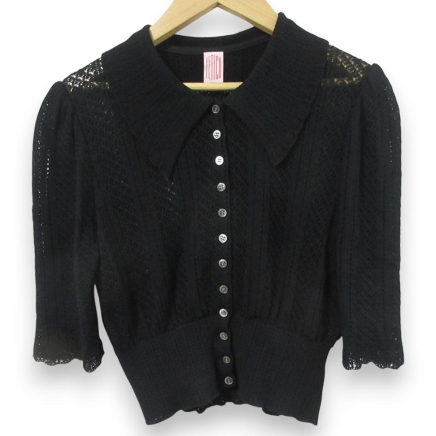 FETICO（フェティコ） 美品 LACE KNIT SHORT-SLEEVED CARDIGAN