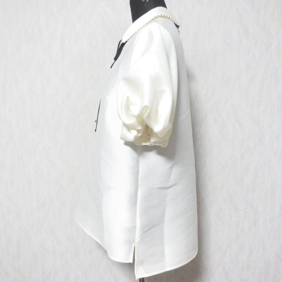 美品 Audie a Muses オーディアミューズ ボリューム袖パールカラー 