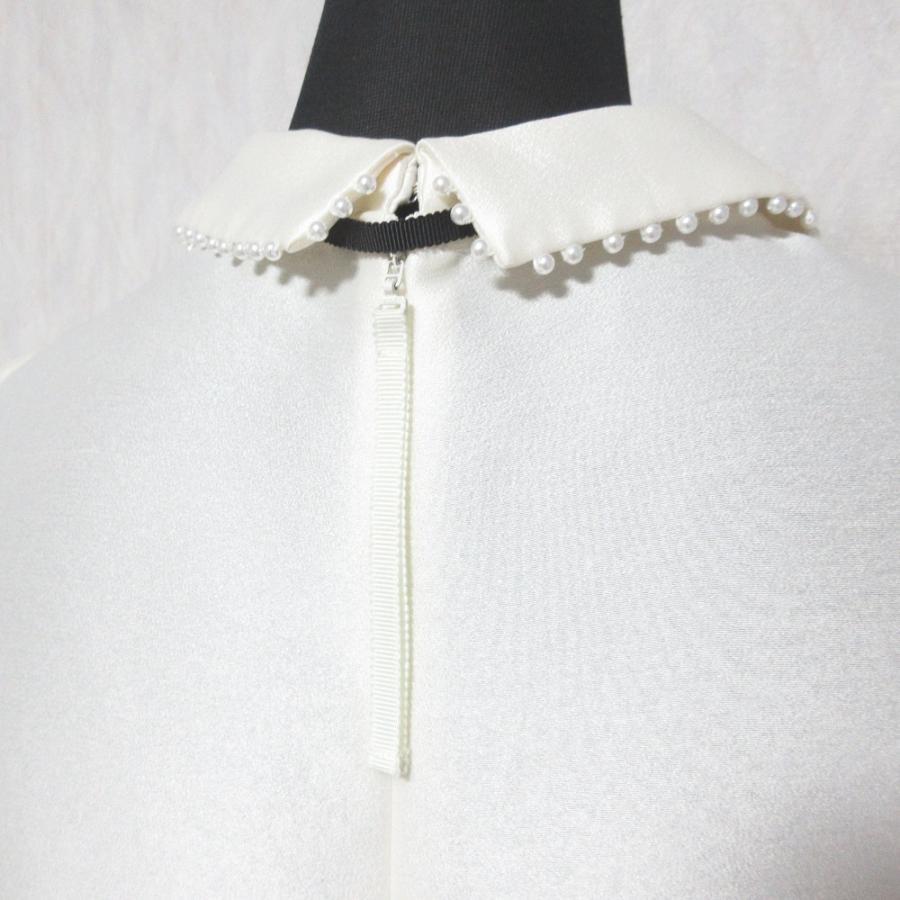 美品 Audie a Muses オーディアミューズ ボリューム袖パールカラー 
