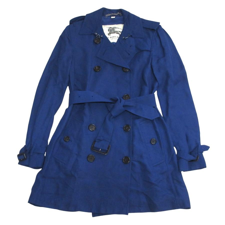 【美品】BURBERRY LONDON バーバリーロンドン トレンチコート 40 良品 BURBERRY LONDON バーバリー ロンドン シルクブレンド トレンチ