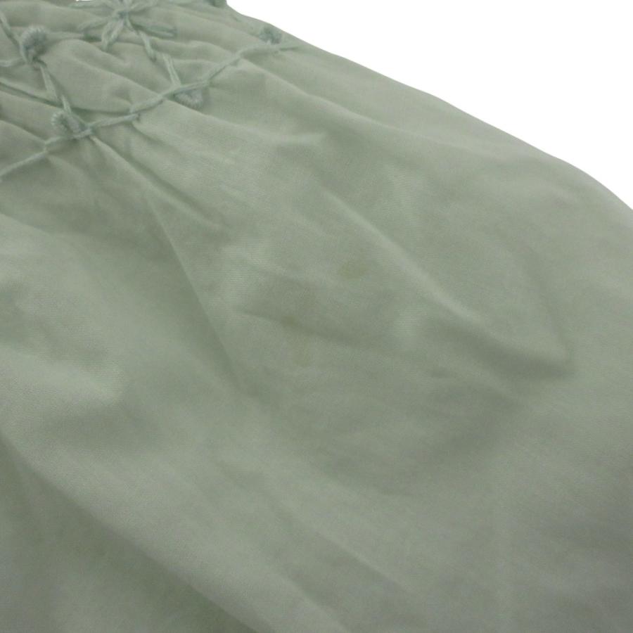 良品 22AW Merlette マーレット MARLE コットン 長袖 オフショルダー ブラウス 3610700042 ミントグリーン レディース 古着 中古 USED merlette（マーレット） 良品 22AW Merlette MARLE コットン 長袖 オフ
