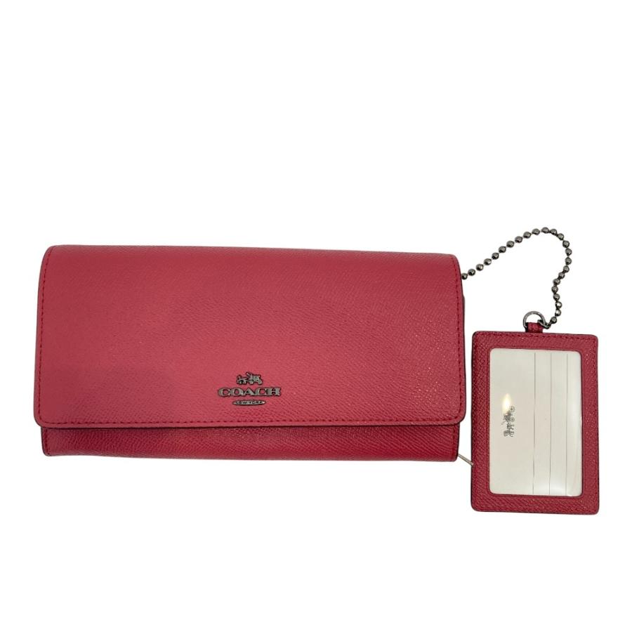 COACH（コーチ） 美品 パスケース付き ロングウォレット 二つ折り長