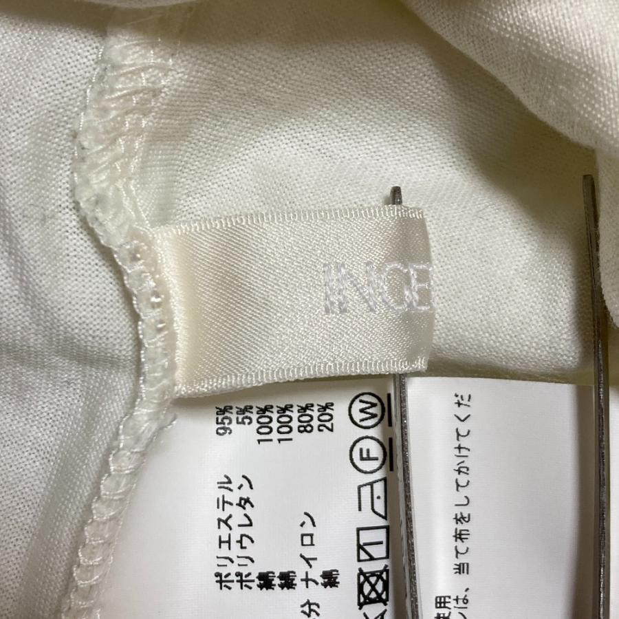 INGEBORG（インゲボルグ） 美品 フラワーモチーフ付 ストレッチフリル
